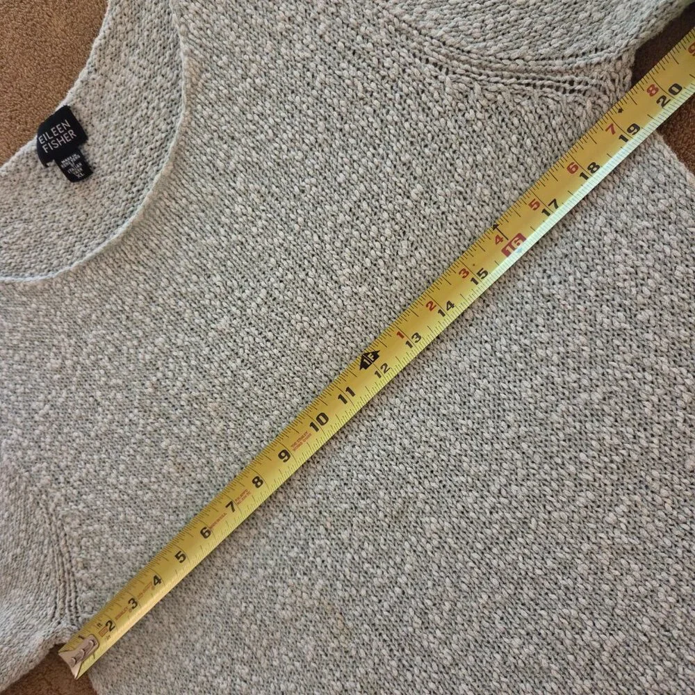 Eileen Fisher Pullover Tunic Sweater Womens XL Italian Cotton Blend Sage Green - Picture 8 of 9